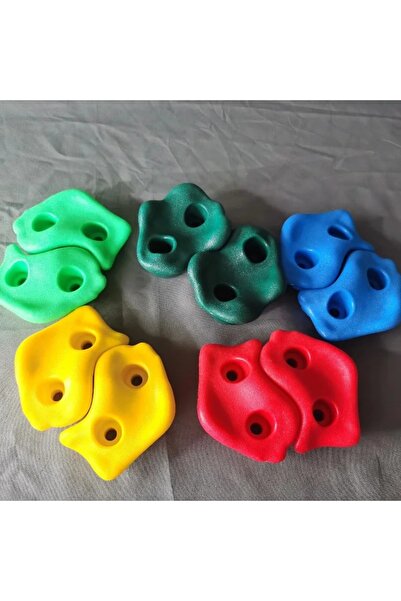 Choice 10pcs no screw 10pcs Kids Plastic Rock Climbing Wall Holds Games Wood ...