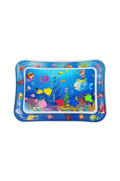 Choice Blue 1pc Inflatable PVC Baby Playing Water Mat Square Fishing Splash T...