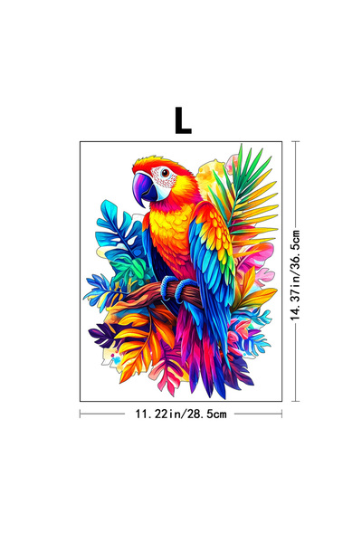 Choice1 Z222-L Floral-Winged Parrot Wooden Puzzle for Adults & Kids | Unique ...