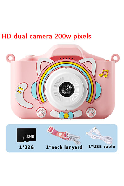 choice2 y20-pink Super Cute Children Camera 1080P HD Toddler Digital Video Ca...