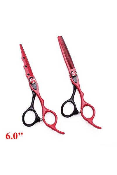 Choice14 A1019HongD6.0N 6'' Professional Hair Scissors Cutting Shears Thinnin...