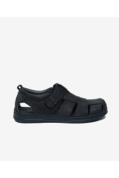 Greyder Erkek Siyah Nubuk Hakiki Deri Sandalet 6Y1CS64806
