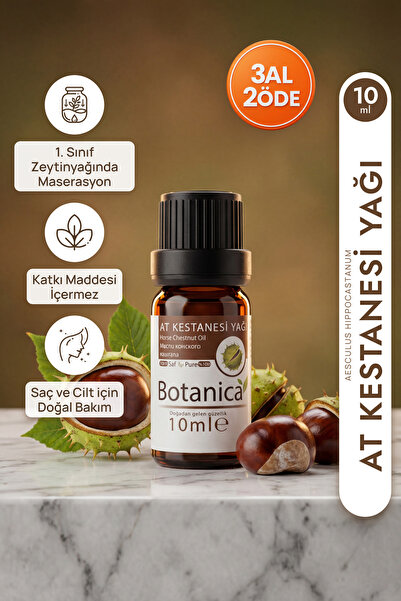 botanica At Kestanesi Yağı Saf Maserasyon Yağı Bacak Ağırlığı Giderici Kılcal...