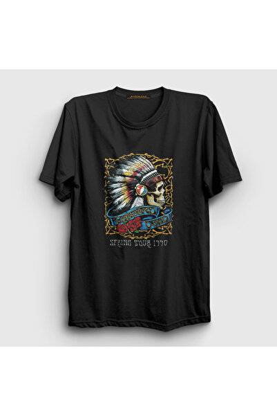 Presmono Unisex Black Tour Grateful Dead T-shirt389161tt