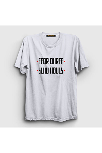 Presmono Unisex beli pošalji nude presavijene sa skrivenim tekstom T-shirt 34...