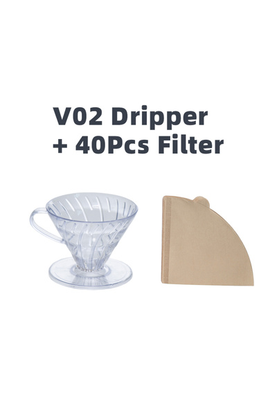 Choice V02-40Filters Hot Selling V Shaped 60 Degrees Coffee Maker Set Pour-ov...