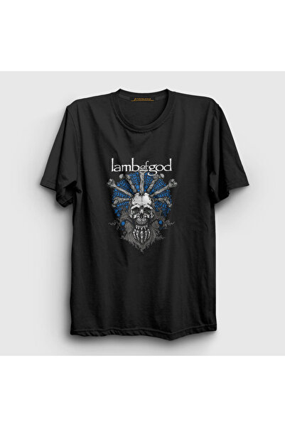 Presmono Unisex Black Bones Lamb Of God T-shirt 93738tt