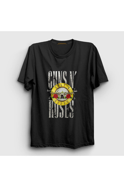 Presmono Unisex Black Bullet Guns N' Roses T-shirt 56372tt