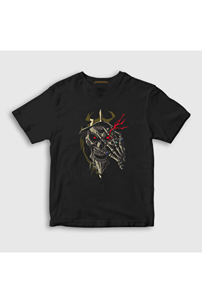 Presmono Unisex Kids Black Momonga Anime Overlord T-Shirt 455029 Tt