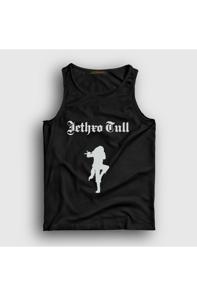 Presmono Unisex Black Logo Jethro Tull Tank Top 592940Tt