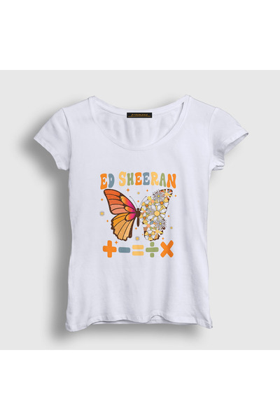 Presmono White Ed Sheeran T-Shirt - Women'S, Mathematics Music, 486203 Tt
