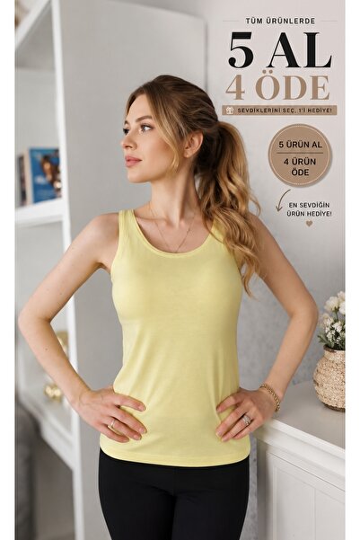 moda felinya KADIN ASKILI SARI RENK BODY ATLET