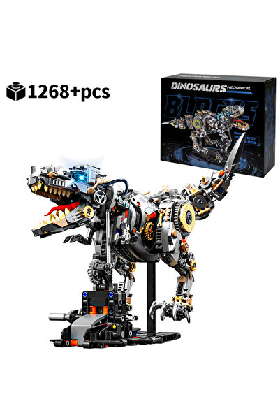 Choice 1268pcs With Box 2025 NEW Dinosaur Building Blocks Mechanical T-Rex Mo...