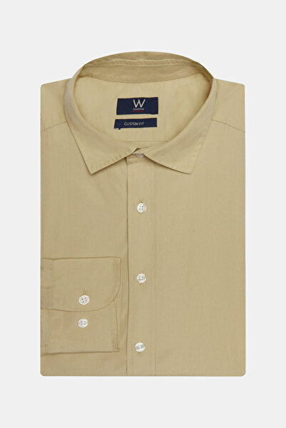 W Collection BEJ POPLİN UPPER GÖMLEK
