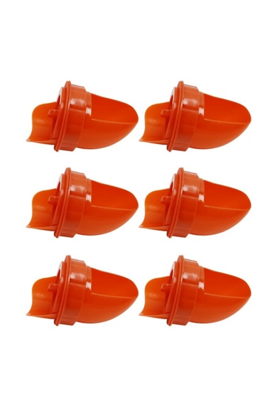 Choice3 6Pcs orange Feeders Chicken Feeder DIY Rainproof Poultry Feeder Port ...