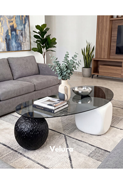 Velura Home & Living Orta Sehpa & Modern Küre Sehpa & Bohem Top Sehpa
