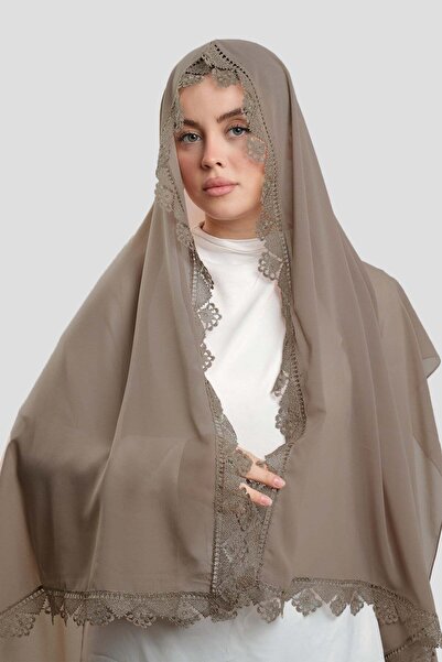 HÜRREMBONE SARAYDAN GELEN GÜZELLİK Mink Prayer Headscarf Shawl Chiffon Laced2...