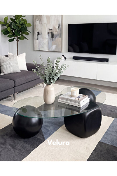 Velura Home & Living Orta Sehpa & Modern Küre Sehpa & Bohem Top Sehpa