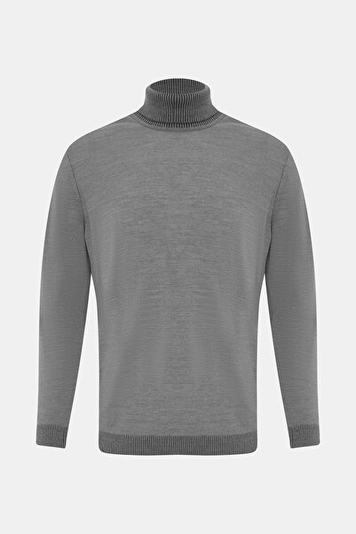 W Collection GRİ BALIKÇI YAKA UZUN KOLLU KAZAK