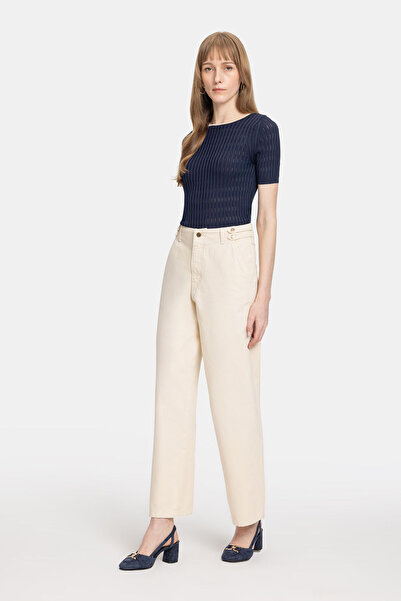 W Collection EKRU WIDE LEG JEAN PANTOLON