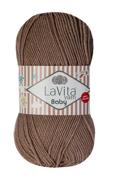LaVita Yarn Baby El Örgü İpi %100 Akrilik Anti-Pilling 100gr (9794 TOPRAK)