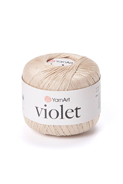 Yarnart Βιολετί - Mercerized Lace Rope Beige-4660