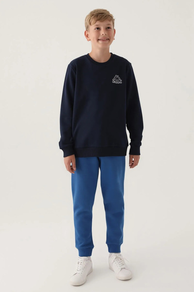 Kappa 7-16 Years Unisex Children's Sweatpants -Blue-