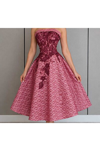 Marllow Women's Midi Short Dress Evening Dress Very Beautiful