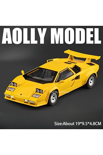 Choice1 نموذج سيارة LP500S كونتاك REVUELTO باللون الأصفر بمقياس 1:24، لعبة سي...