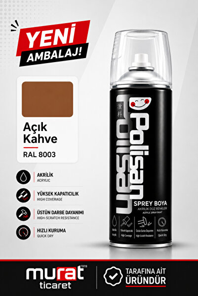 Polisan Akrilik Açık Kahverengi Sprey Boya 400 ml - RAL 8003