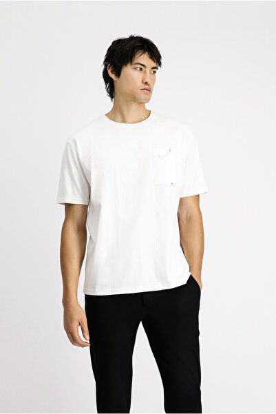 Kiğılı Tricou oversize din bumbac cu decolteu