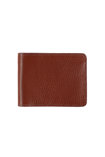 Abdullah Kiğılı Patterned Horizontal Leather Wallet with Coin Compartment