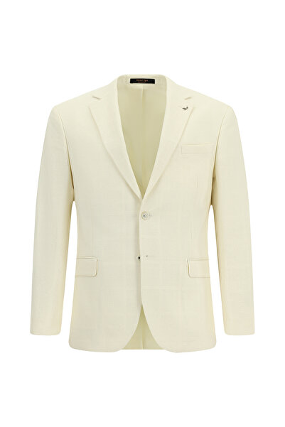 Abdullah Kiğılı 6 Drop Regular Fit Standard Cut Classic Cotton Linen Jacket