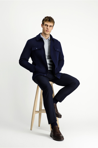 Kiğılı Regular Fit Wool Flap Pocket Coat