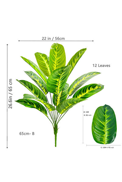 Choice20 LRJ-12Y-H-65-T31 65-90-125cm Large Tropical Palm Tree Fake Banana Pl...