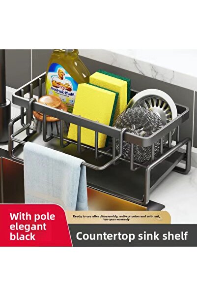 choice2 black Kitchen Sponge Holder Drain Rack Sink Organizer for Dish Cloth ...