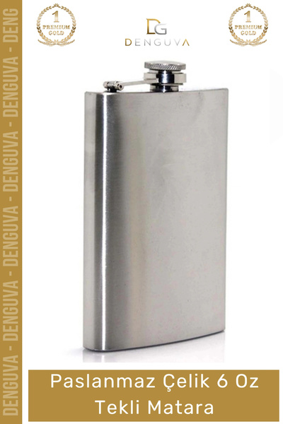 Denguva # Flask Stainless Steel Domestic Production Durable Cognac Whiskey 6 ...