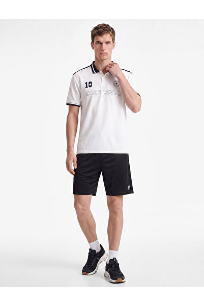 Koton Pantaloni scurți sport cu imprimeu, buzunare și șireturi în talie