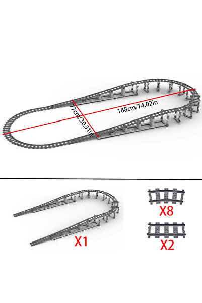 Choice1 SM5 City Railway Track Train Set Switch Bridge Flexible Level Crossin...