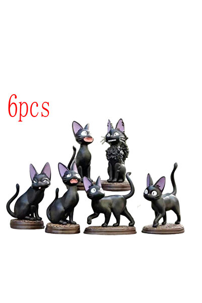 Choice 6pcs 6pcs/set Cartoon Black Cat Jiji Gigi Figure PVC Action Toy Doll M...