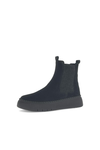 GABOR Damen Elegante Stiefelette Chelsea F-Weite 73.540 Schwarz 17 schwarz Leder