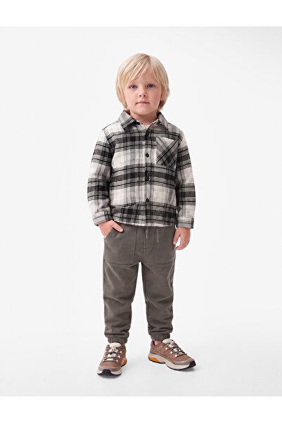 Koton Cotton Shirred Jogger Sweatpants with Pockets and Tie Waist