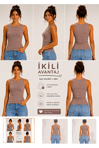 THB.Edition Kadın Fitilli Atlet Kaşkorse
