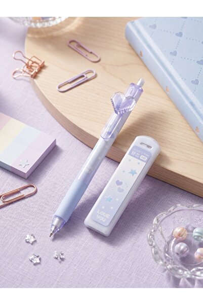 GLOWILLA Sevimli Figürlü Pastel Renkli 0.7 mm Uçlu Kalem ve Yedek Uç Okul Set...