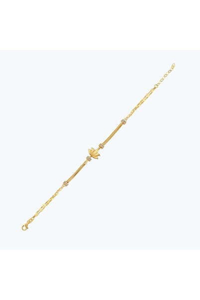 Altınbaş 22 Ayar Altın Lotus Çiçeği Zincir Bileklik