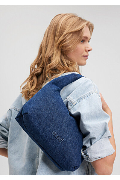 Mavi Logo Detailed Denim Handbag 1912061-83594