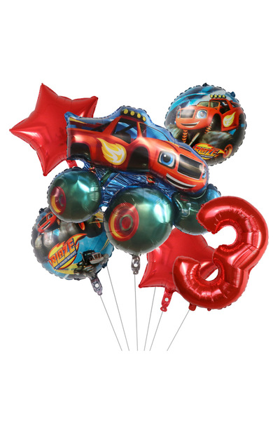 Choice as the picture 3 6Pcs Blaze Monster Machines Car Theme Birthday Party ...