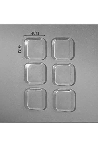Choice 4x4cm Square-6pcs 6pcs Silicone Door Stopper Stickers Handle Bumpers A...