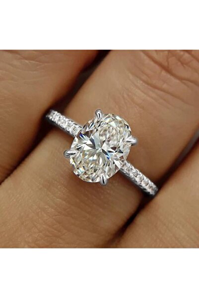 Choice3 6 A321 Huitan Classic Versatile Women Oval Shining CZ Ring Simple Sty...