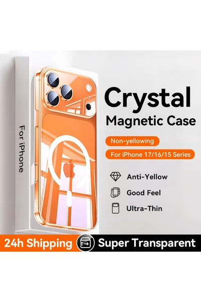 Choice3 iPhone17 Pro Max Transparent Magnetic Case For iPhone 17 16 15 14 13 ...
